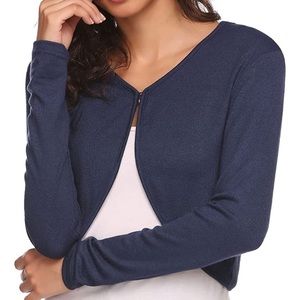 (1636) Hotouch Shrug Bolero Cardigan Women Long Sleeve Short Little Crop NWOT